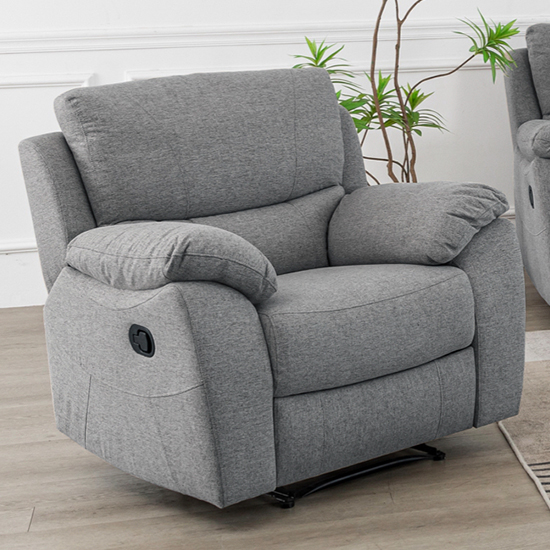 Read more about Narva manual recliner fabric 1 seater sofa in grey