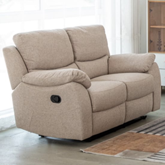 Read more about Narva manual recliner fabric 2 seater sofa in dune