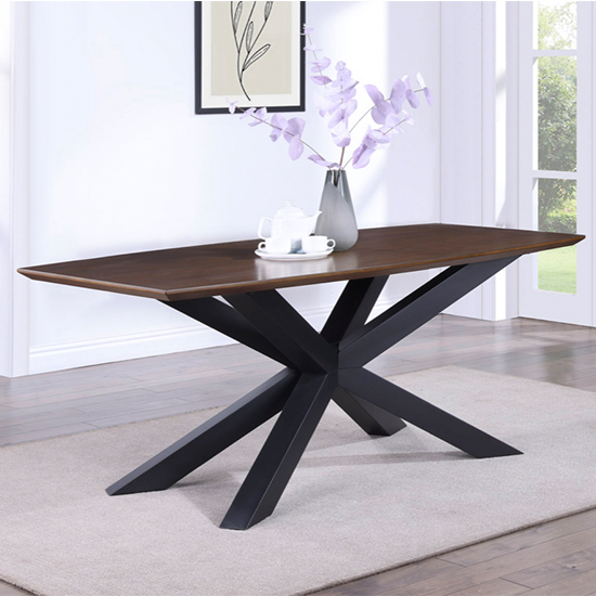 Narva Mindi Wood Dining Table 150cm In Walnut