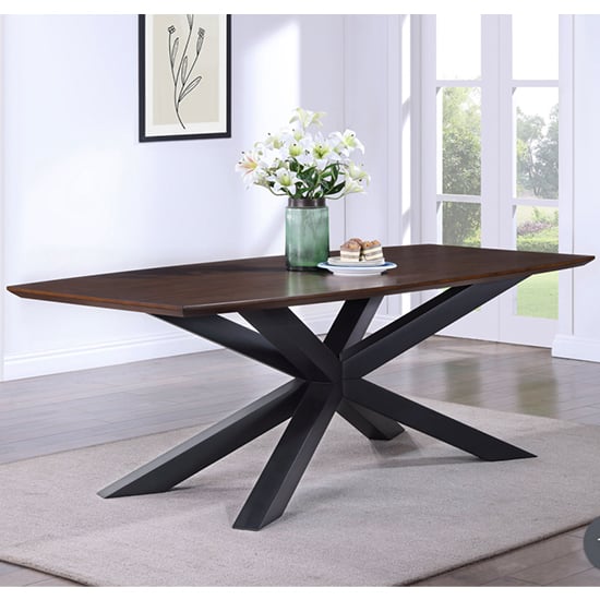 Read more about Narva mindi wood dining table 180cm in walnut
