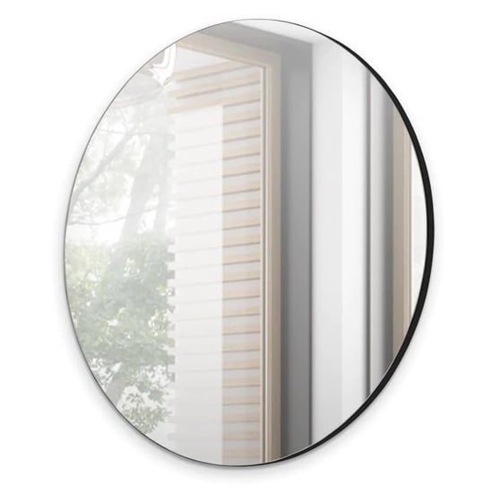 Read more about Narva round wall mirror in black wooden frame