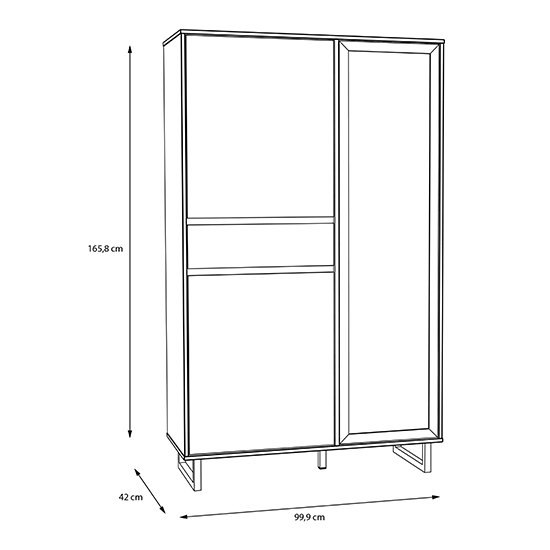 Narva Wooden Display Cabinet In Spica Oak