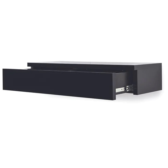 Narva Wooden Floating Dressing Table With 1 Drawer In Black