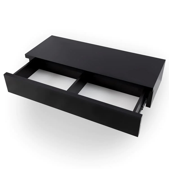 Narva Wooden Floating Dressing Table With 1 Drawer In Black
