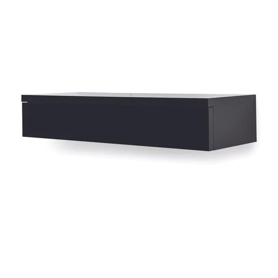 Read more about Narva wooden floating dressing table with 1 drawer in black
