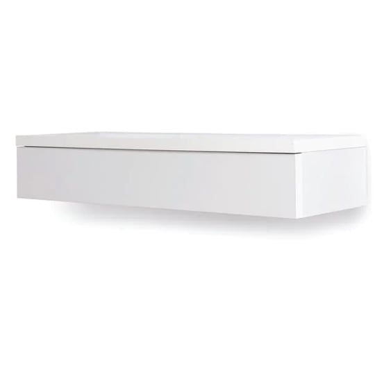 Product photograph of Narva Wooden Floating Dressing Table With 1 Drawer In White from Furniture in Fashion