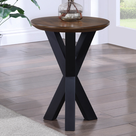 Read more about Narva wooden lamp table round in walnut