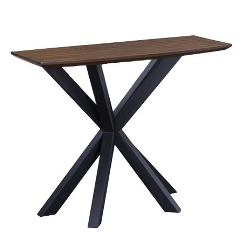 Narva Wooden Rectangular Console Table In Walnut