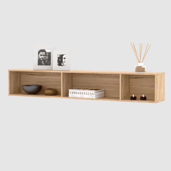 Product photograph of Narva Wooden Wall Shelf In Mountain Ash from Furniture in Fashion