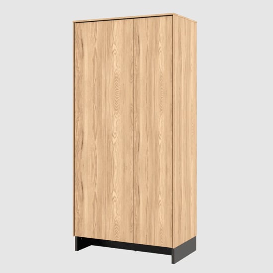 Product photograph of Narva Wooden Wardrobe With 2 Doors In Mountain Ash from Furniture in Fashion