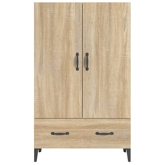 Narvel Wooden Highboard With 2 Doors 1 Drawer In Sonoma Oak