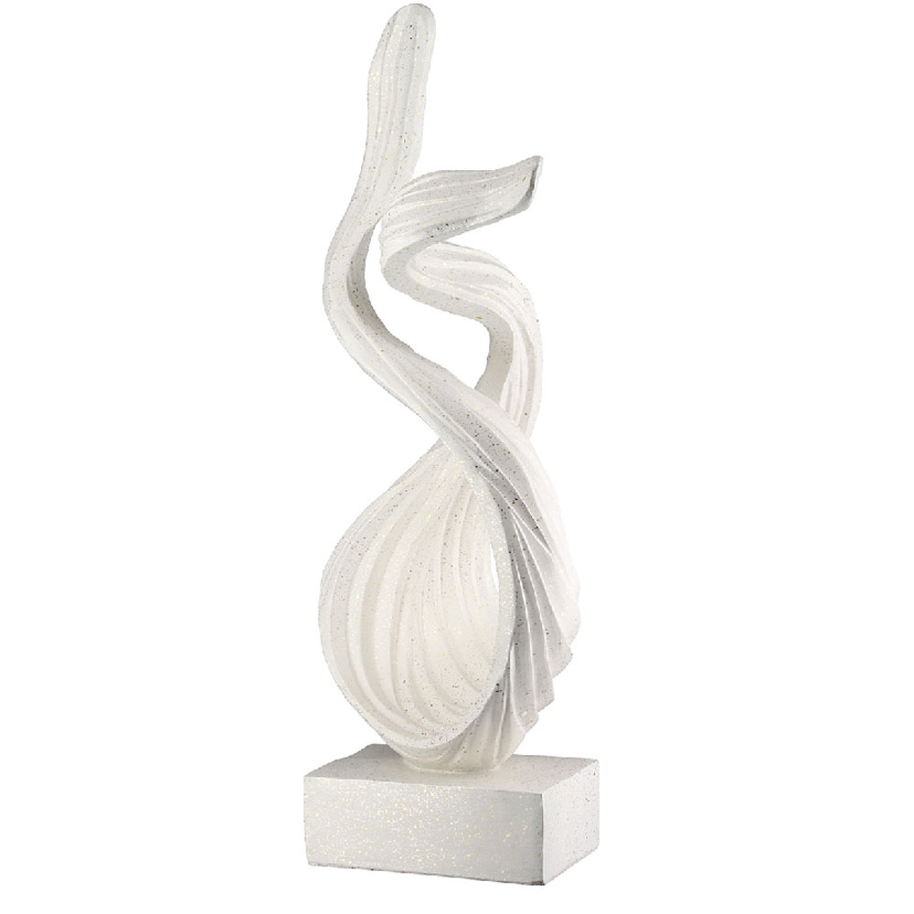 Narvion Synthetic Resin Abstract Sculpture in Cream