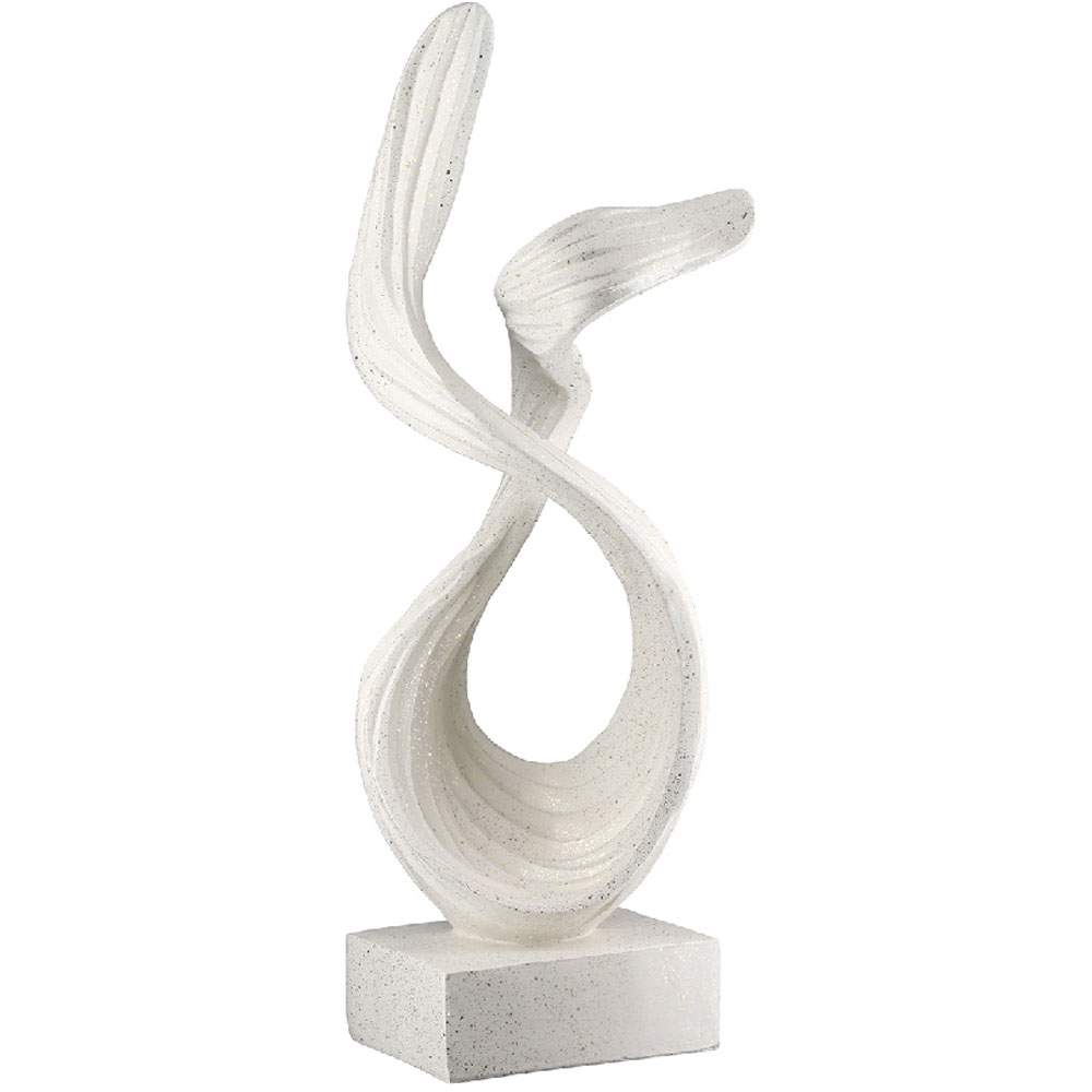 Narvion Synthetic Resin Abstract Sculpture in Cream