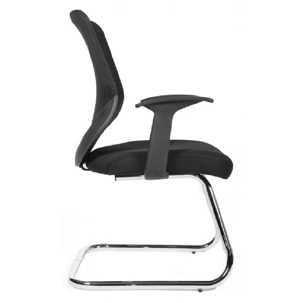 Nashua Fabric Home And Office Chair With Chrome Legs In Black