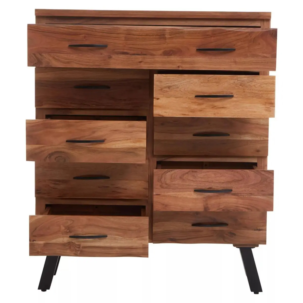 Nashua Wooden Chest Of 9 Drawers In Natural