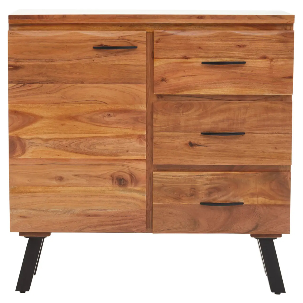 Nashua Wooden Sideboard With 1 Door 3 Drawers In Natural