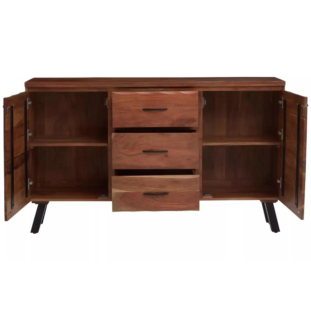 Nashua Wooden Sideboard With 2 Doors 3 Drawers In Natural