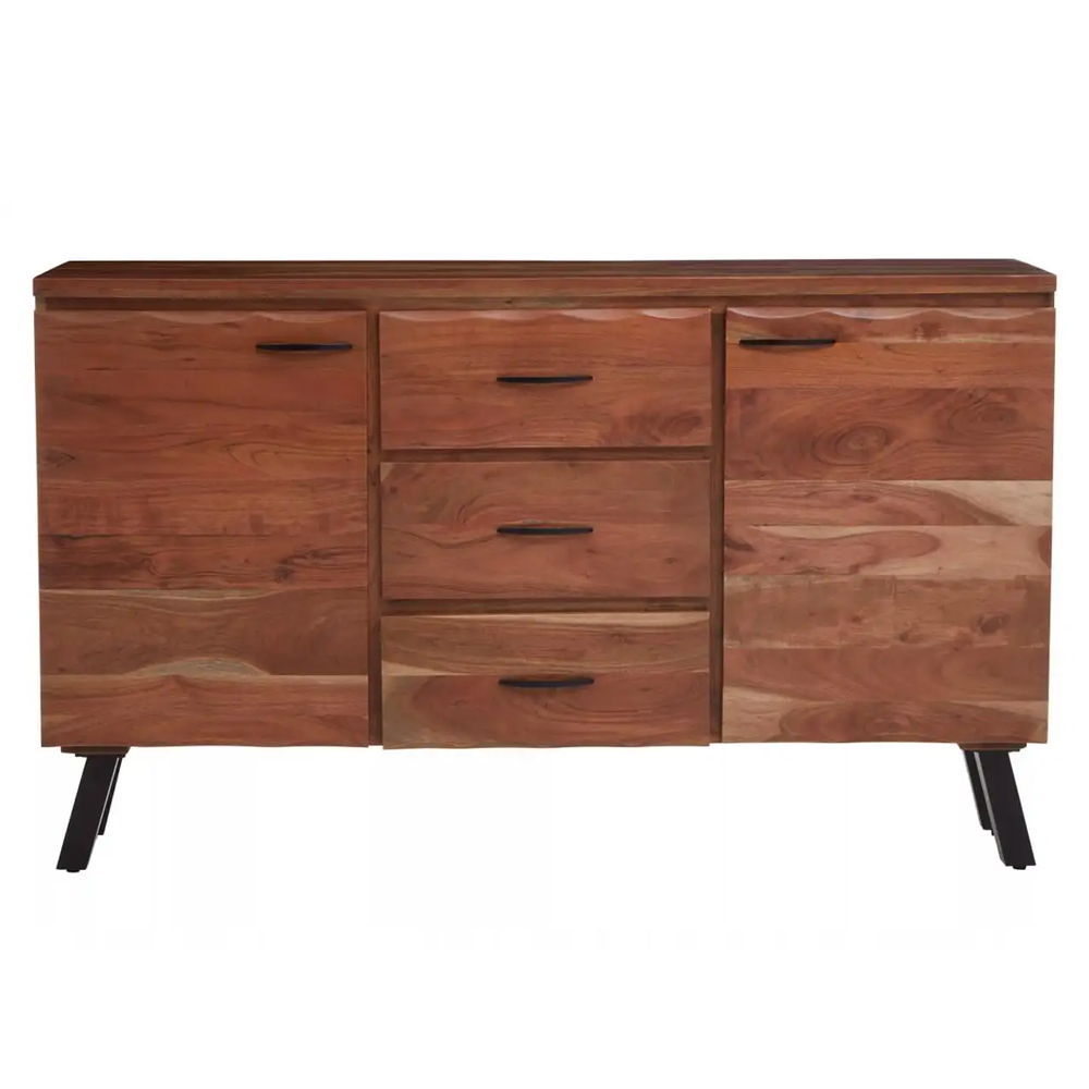 Nashua Wooden Sideboard With 2 Doors 3 Drawers In Natural