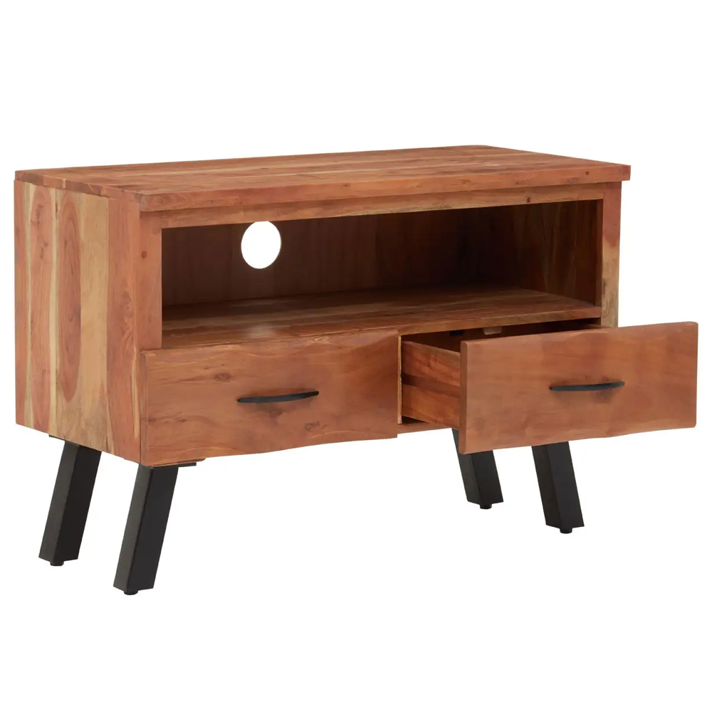 Nashua Wooden TV Stand With 2 Drawers In Natural