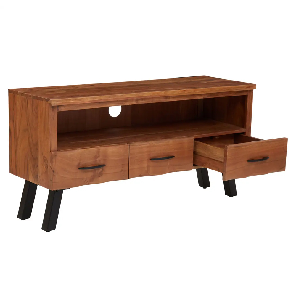 Nashua Wooden TV Stand With 3 Drawers In Natural