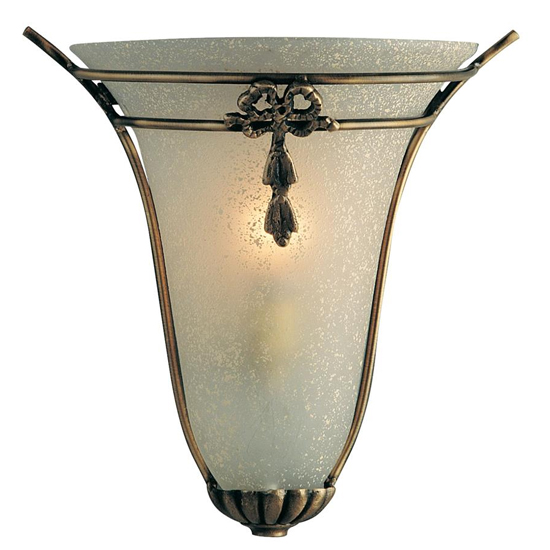 Read more about Nashville scavo glass wall light in antique brass