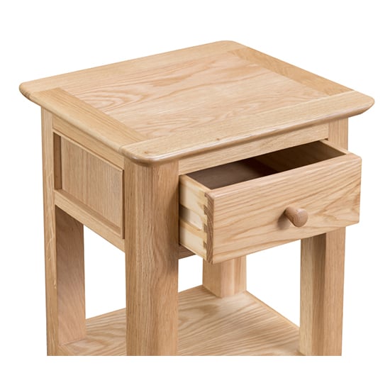 Nassau Wooden 1 Drawer Side Table In Natural Oak_3