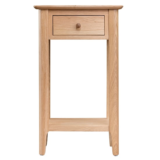 Nassau Wooden 1 Drawer Telephone Table In Natural Oak_2