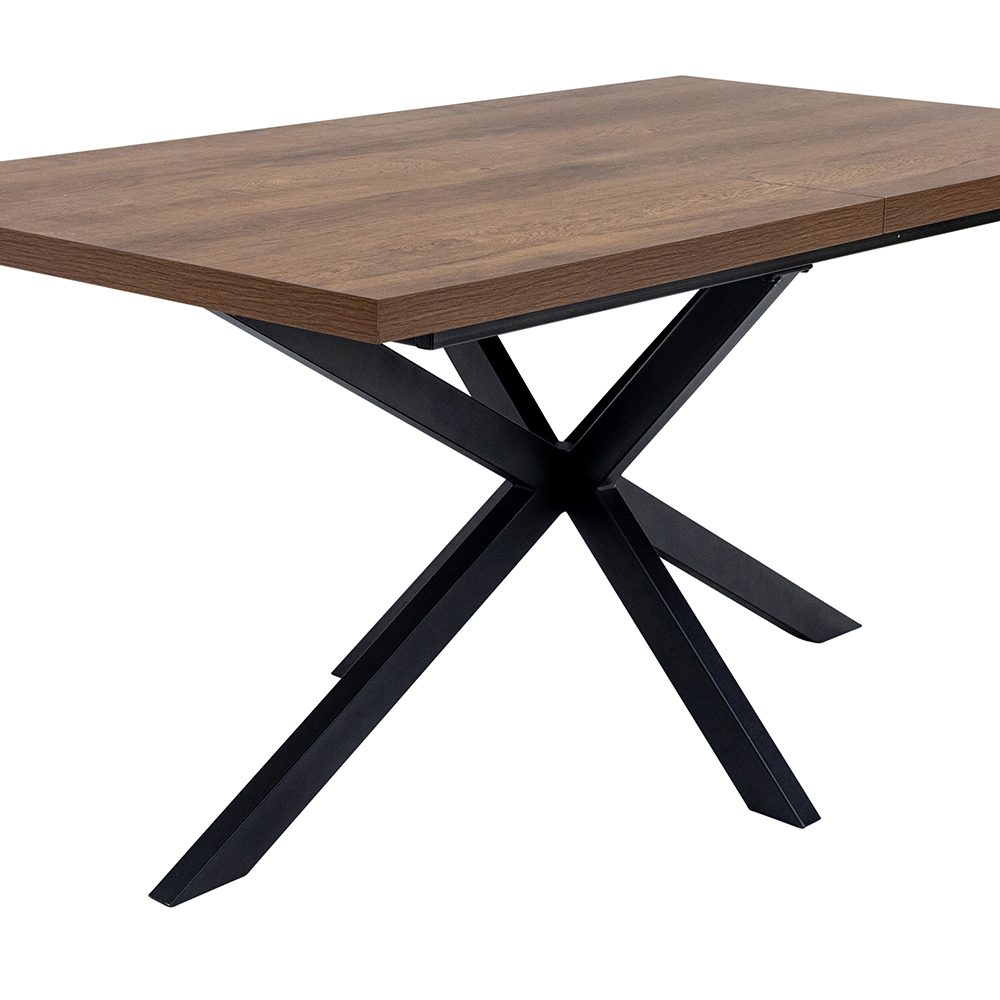 Nassau Large Rectangular Wooden Extending Dining Table in Dark Oak