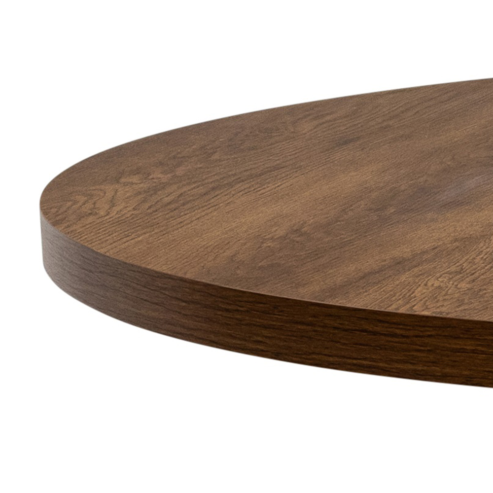 Nassau Large Round Wooden Dining Table in Dark Oak