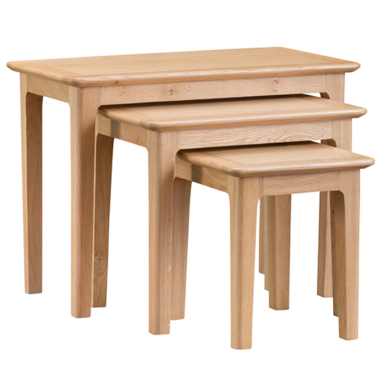 Nassau Wooden Nest Of 3 Tables In Natural Oak thumbnail
