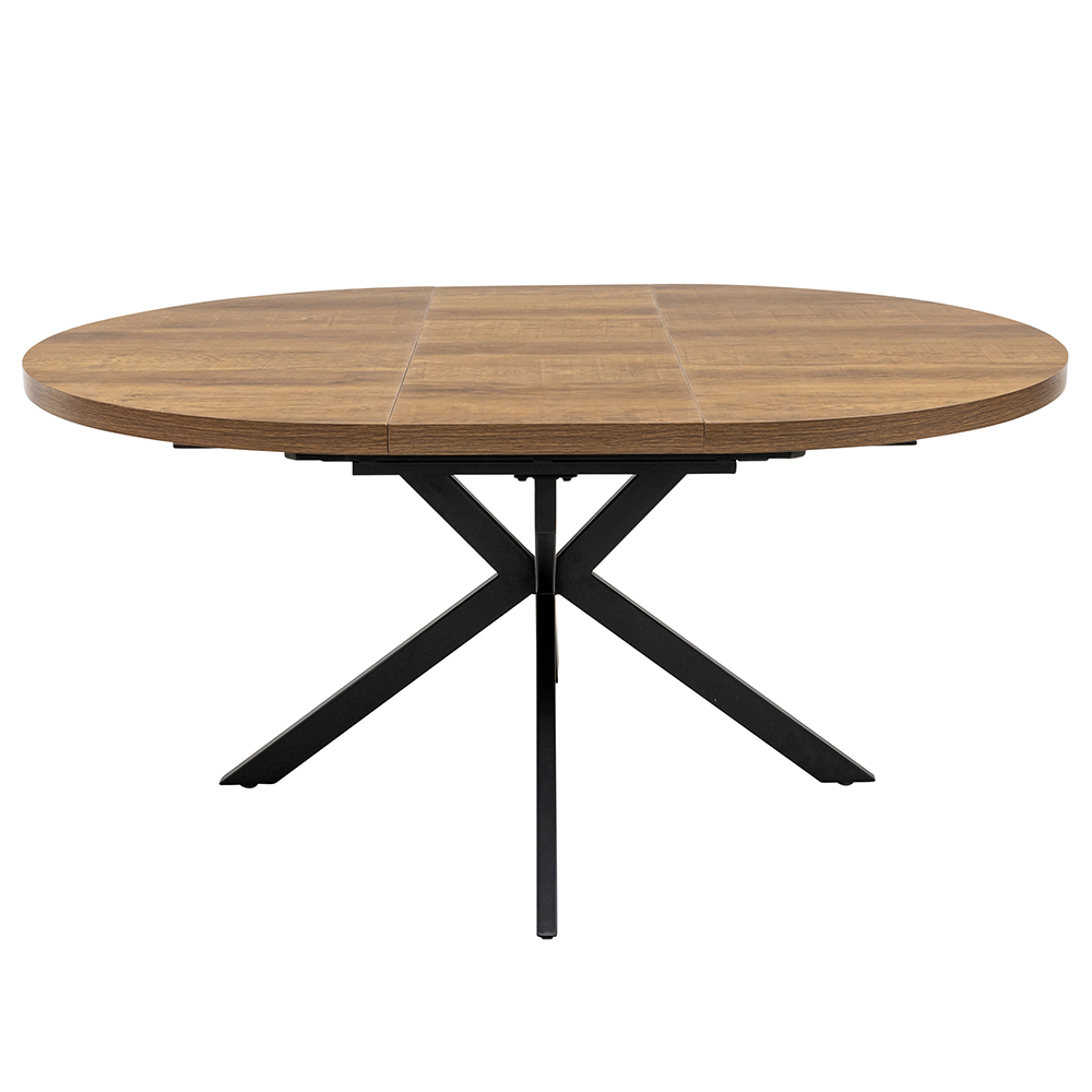 Nassau Oval Wooden Extending Dining Table in Dark Oak