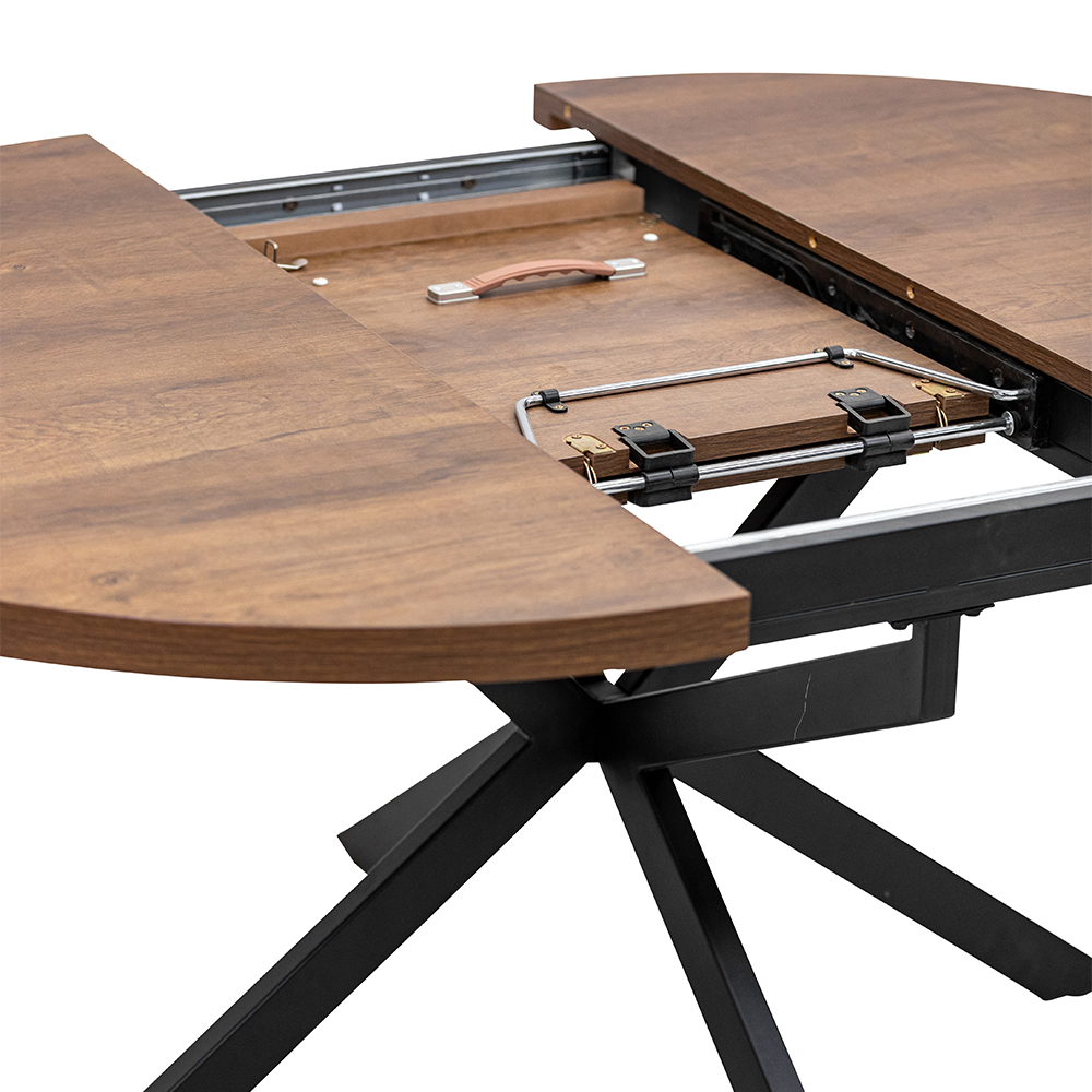 Nassau Oval Wooden Extending Dining Table in Dark Oak