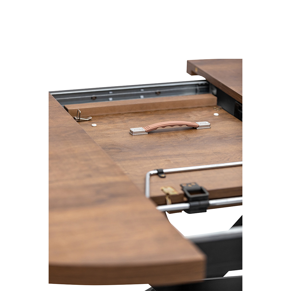 Nassau Oval Wooden Extending Dining Table in Dark Oak