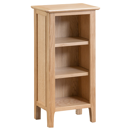 Nassau Small Narrow Wooden Bookcase In Natural Oak Furniture in Fashion