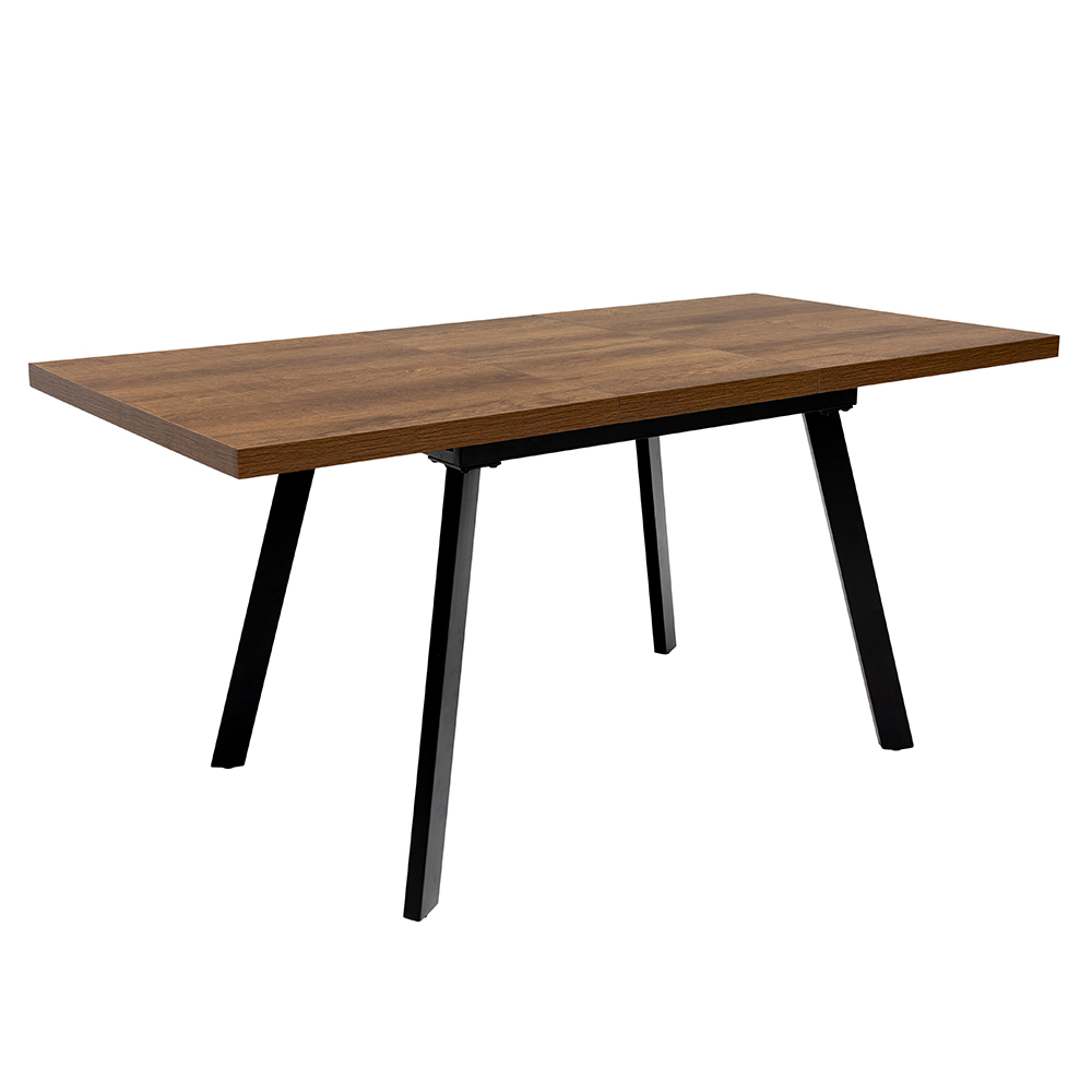 Nassau Small Rectangular Wooden Extending Dining Table in Dark Oak
