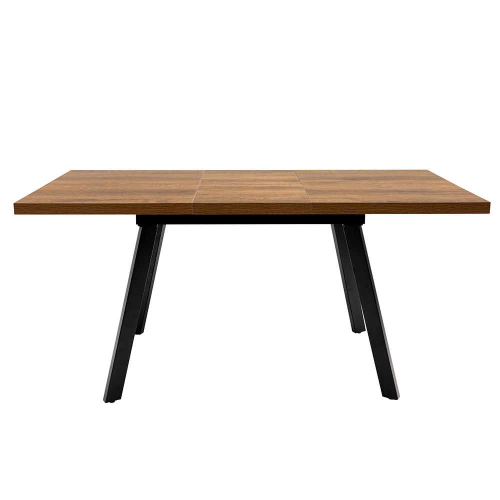 Nassau Small Rectangular Wooden Extending Dining Table in Dark Oak