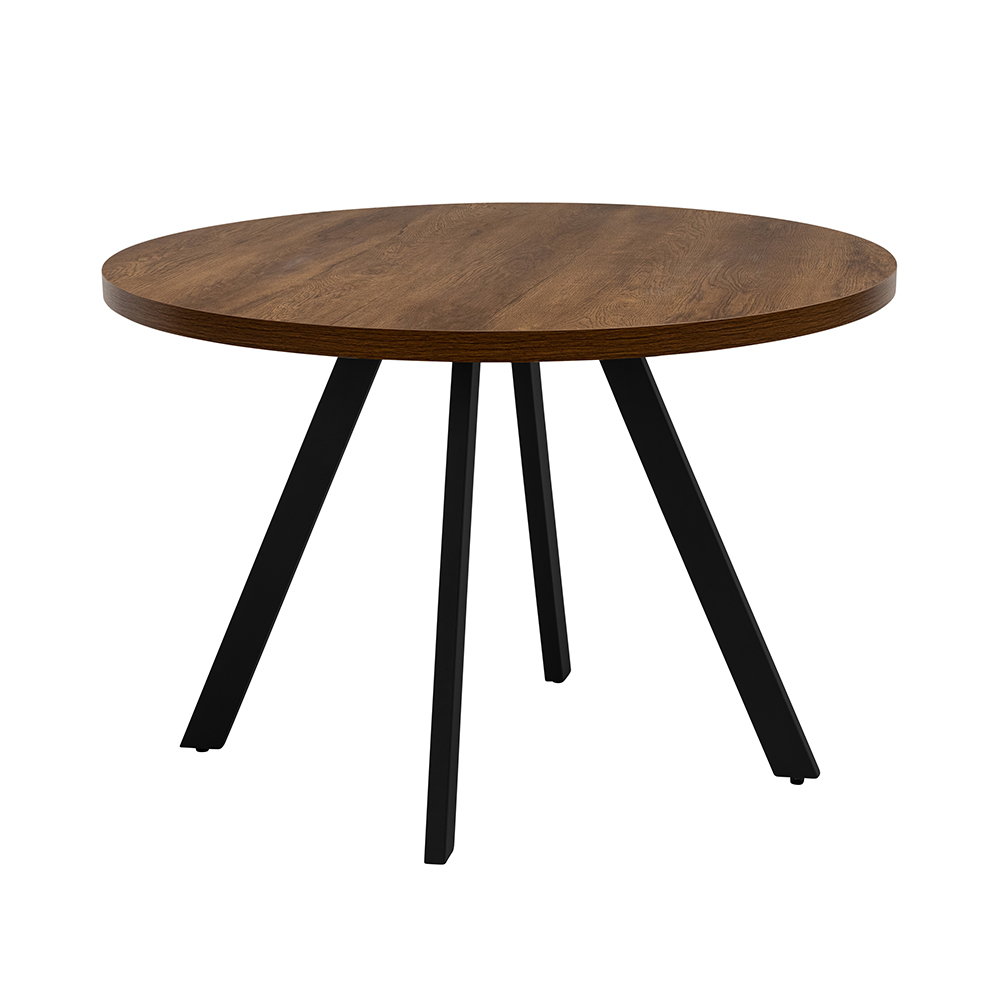 Nassau Small Round Wooden Dining Table in Dark Oak