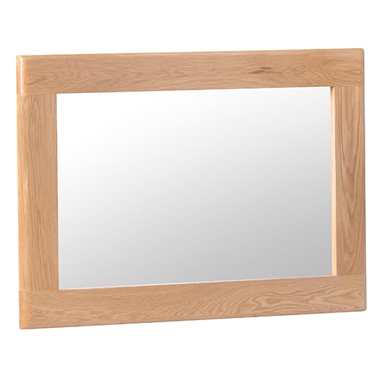 Photo of Nassau small wooden wall mirror in natural oak