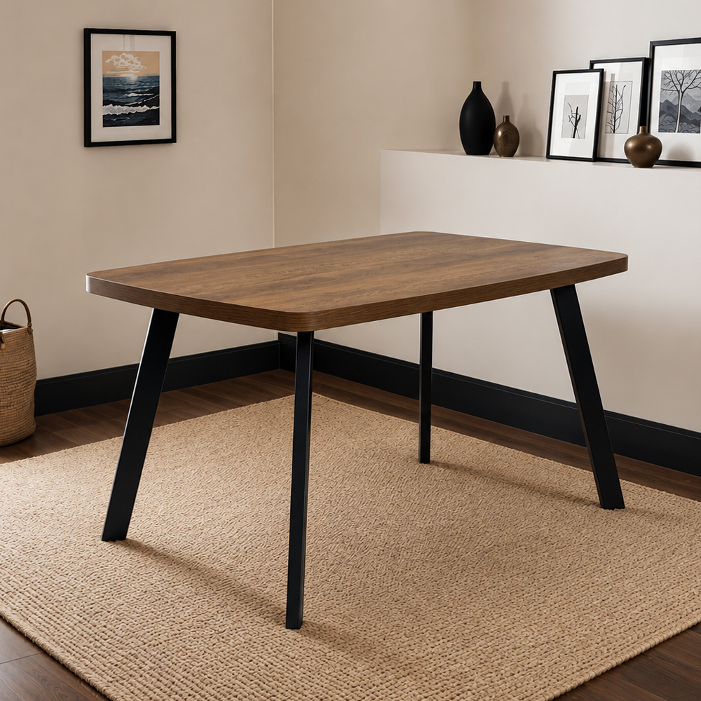 Nassau Small Wooden Dining Table in Dark Oak