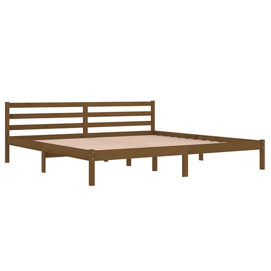 Nastia Solid Pinewood Super King Size Bed In Honey Brown_3