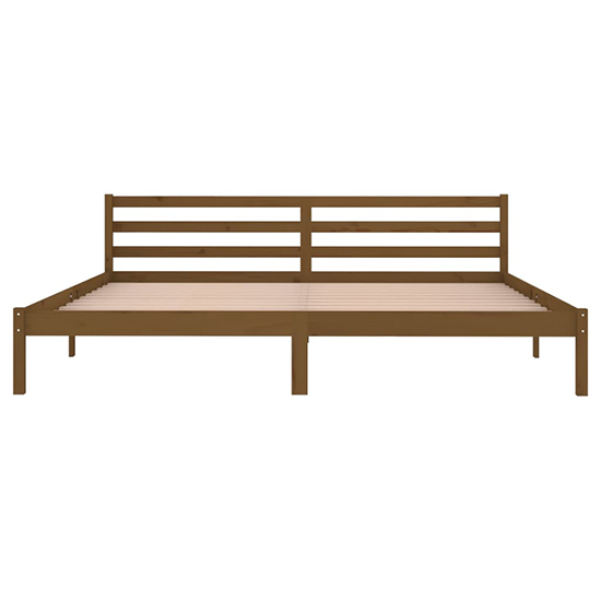 Nastia Solid Pinewood Super King Size Bed In Honey Brown_4