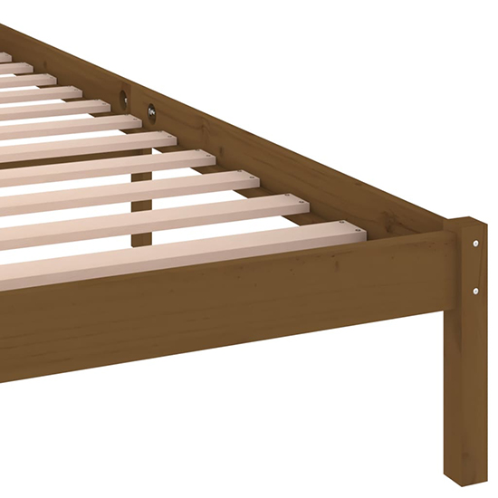 Nastia Solid Pinewood Super King Size Bed In Honey Brown_5