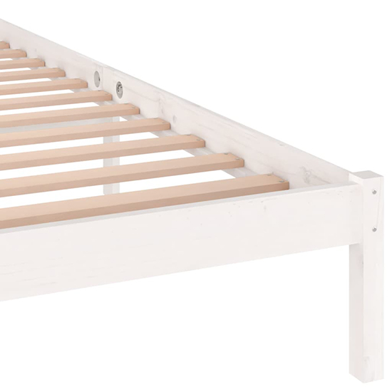 Nastia Solid Pinewood Super King Size Bed In White