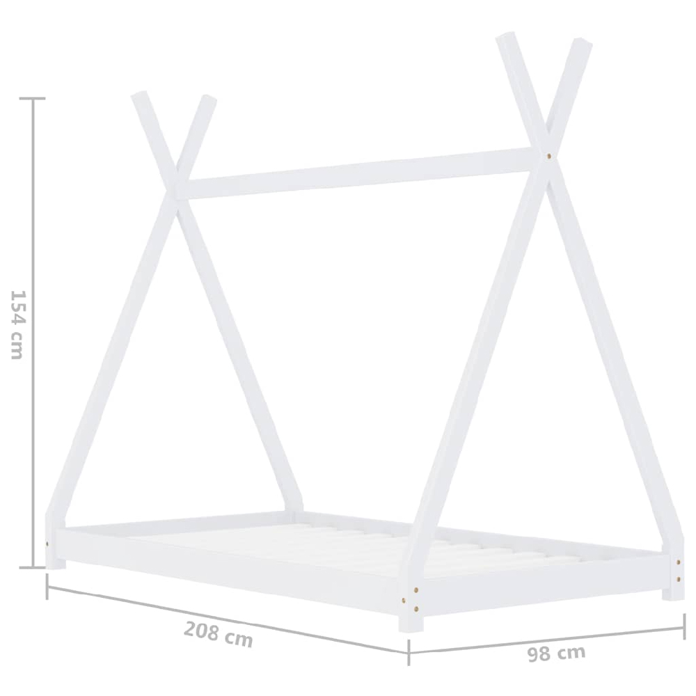 Natara Large Wooden Children Bed In White