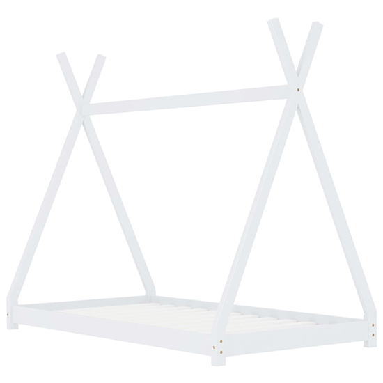 Natara Wooden Tent Style Kids Single Bed In White