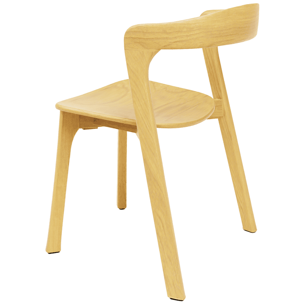 Natchez Natural Oak Outdoor Wooden Stacking Side Chairs In Pair