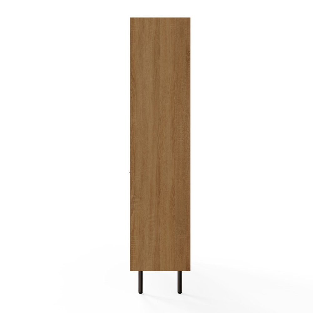 Natick Wooden Shelving Unit with 2 Doors in Oak