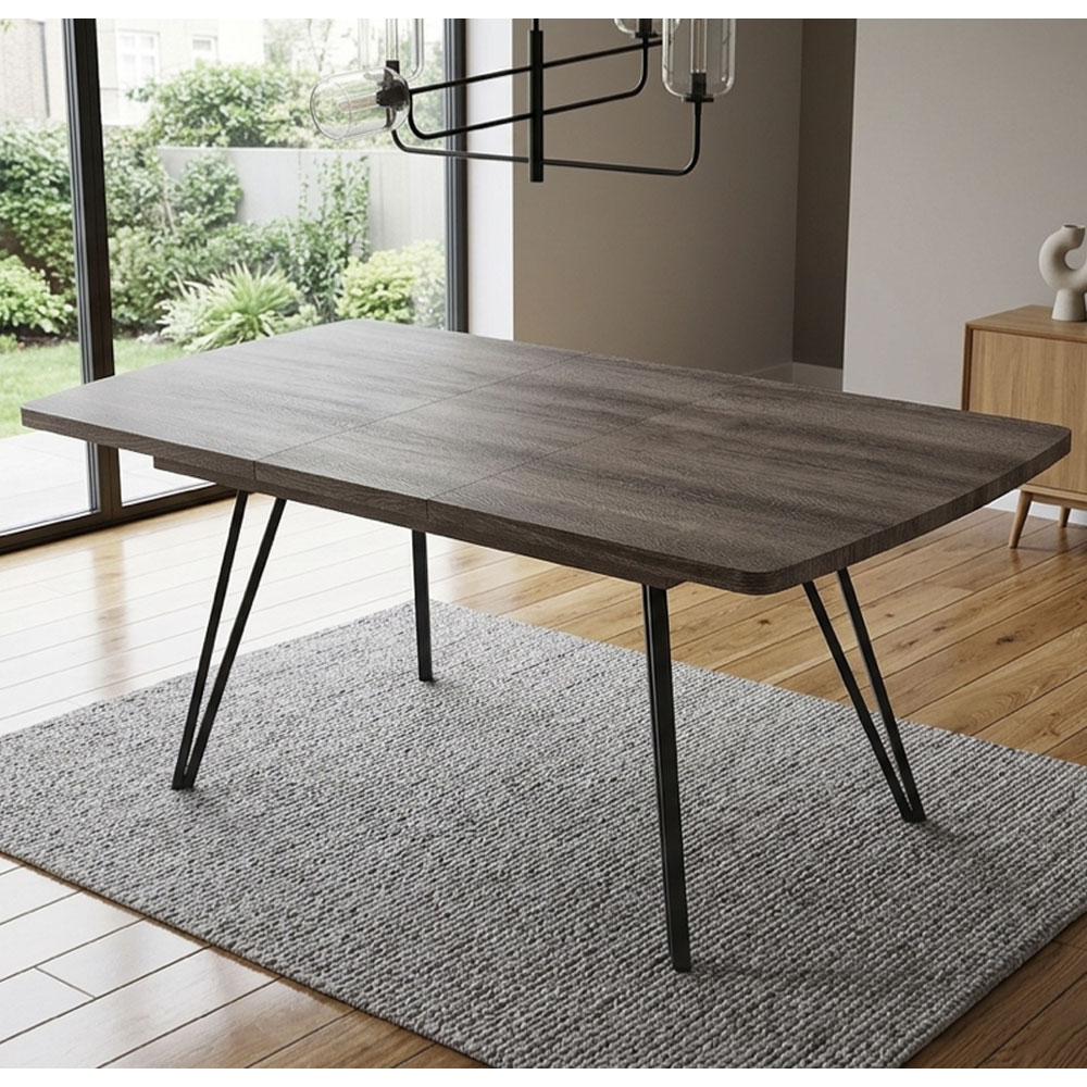Natta Wooden Extending Dining Table in Grey and Brown