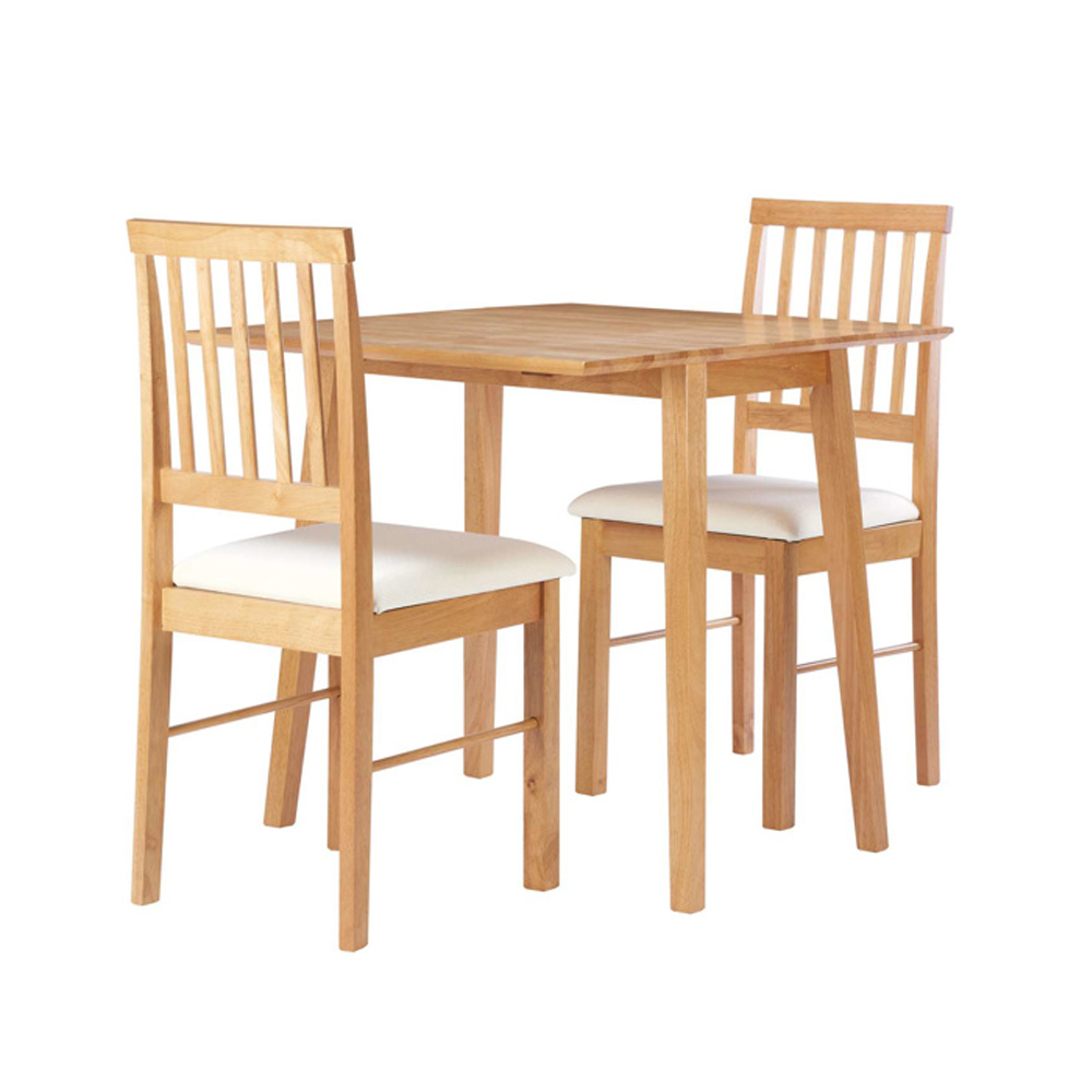 Navarra Wooden Drop Leaf Dining Table with 2 Chairs in Oak