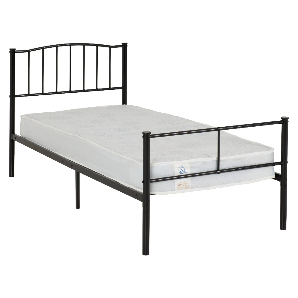 Navarre Metal Single Bed In Black